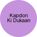 Business logo of Kapdon Ki Dukaan