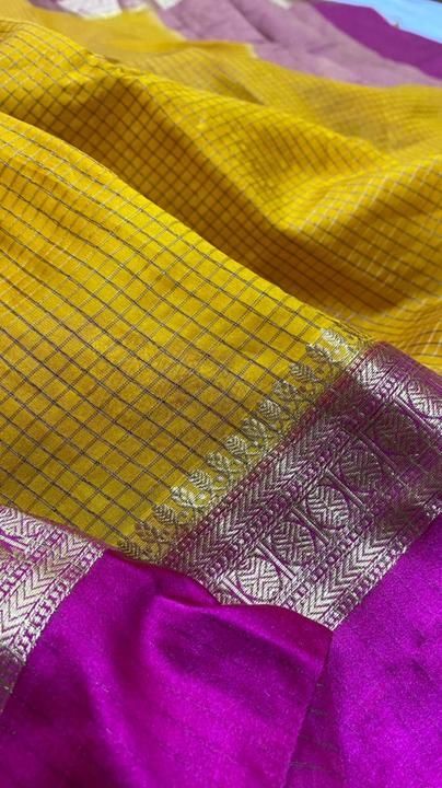 Saree kanchi silk satin patta uploaded by Alfalahhandloom fabrics cooperative on 2/18/2021