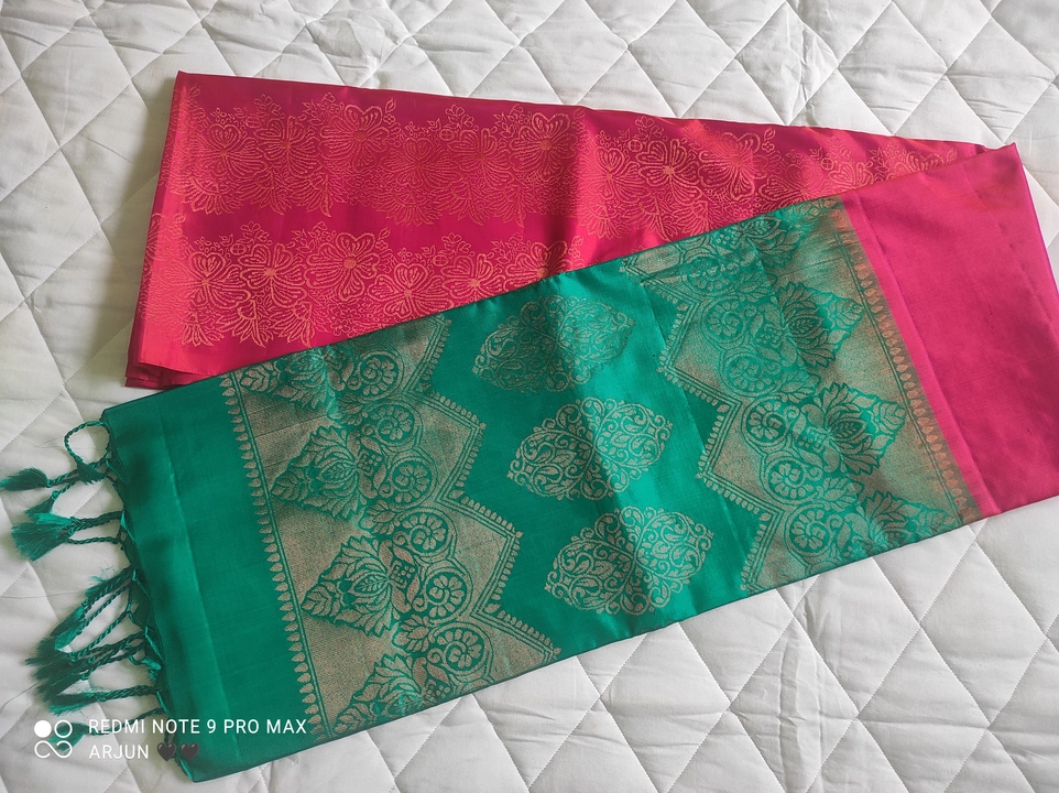 Post image Pure handloom soft silk sarees with unique colours and designs at affordable price.