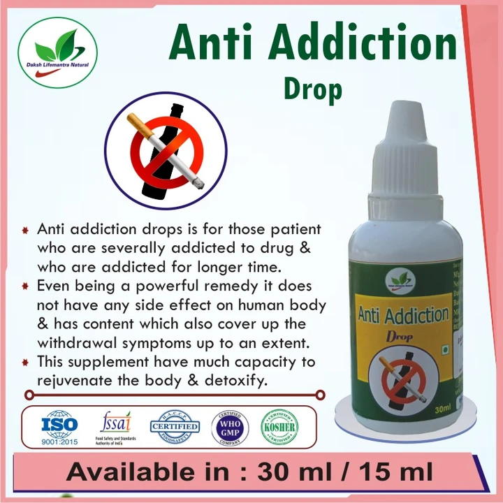 Anti addiction drop uploaded by Daksh lifemantra natural on 6/3/2024