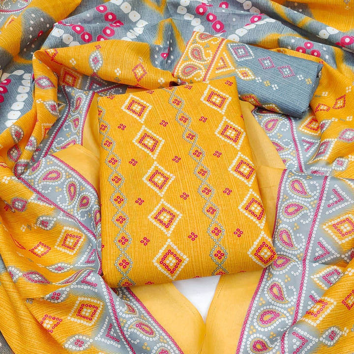 Cotton printed suit material for women uploaded by Fashionvalley dresses on 2/3/2023