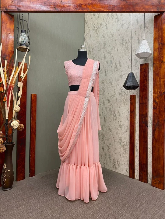 Beautiful lehenga saree uploaded by Arati's Woman's 'Ethics Wear on 5/9/2024