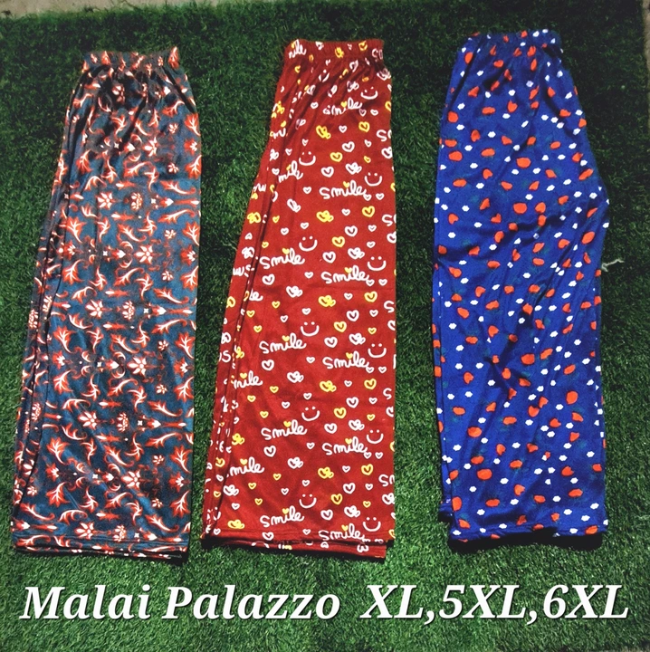 Malai Palazzo XL,5XL,6XL Many designs and colors are available  uploaded by Sodhi Garments on 2/3/2023