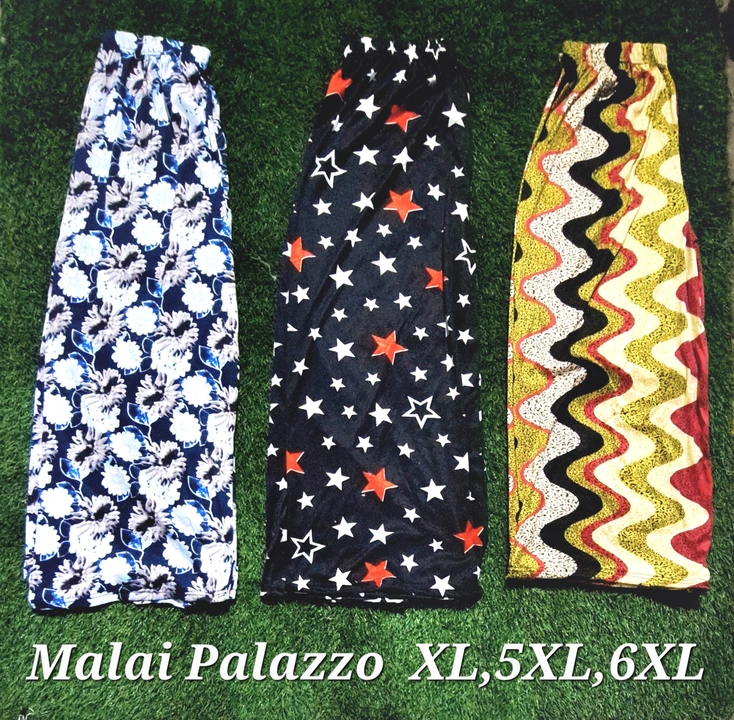 Malai Palazzo XL,5XL,6XL Many designs and colors are available  uploaded by Sodhi Garments on 2/3/2023