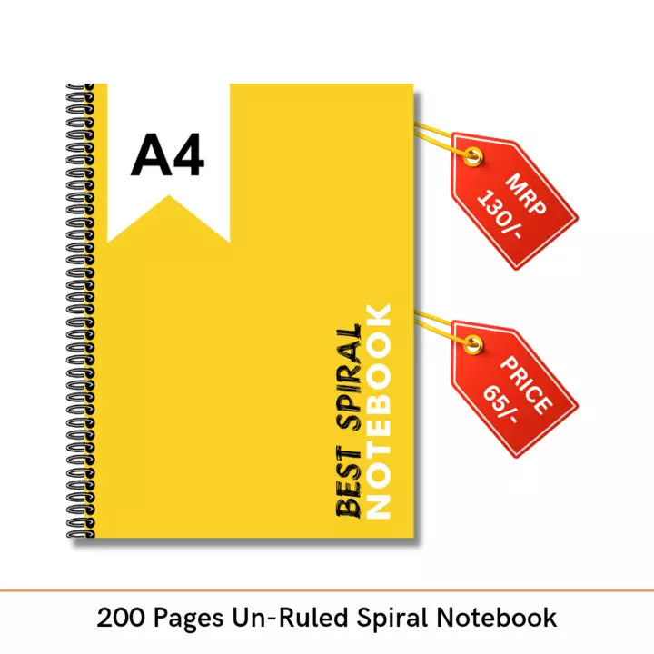 200 Pages Un-Ruled Spiral Notebook uploaded by business on 2/3/2023
