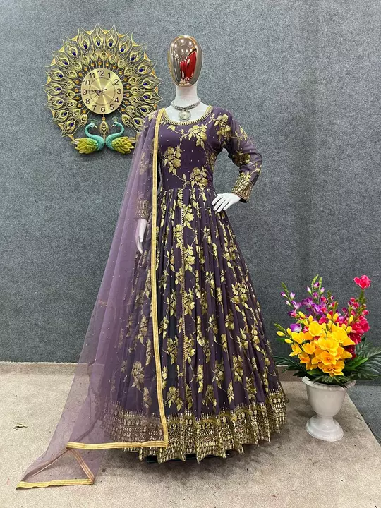 Gown with dupatta stylish  uploaded by Arati's Woman's 'Ethics Wear on 2/3/2023