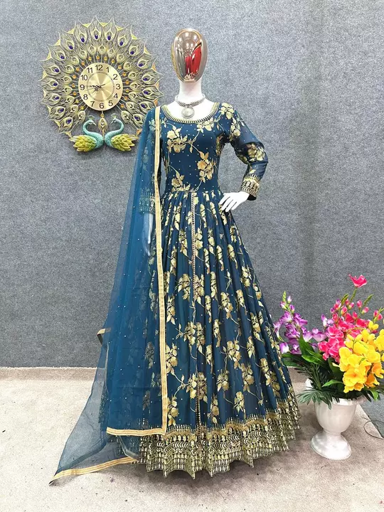 Gown with dupatta stylish  uploaded by BULK UNSET PCS DEALERS SUPPLIER  on 2/3/2023