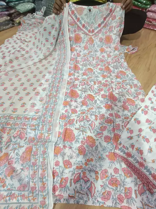 Cotton Printed kurti with pant and dupatta  uploaded by EGF INTERNATIONAL on 2/3/2023