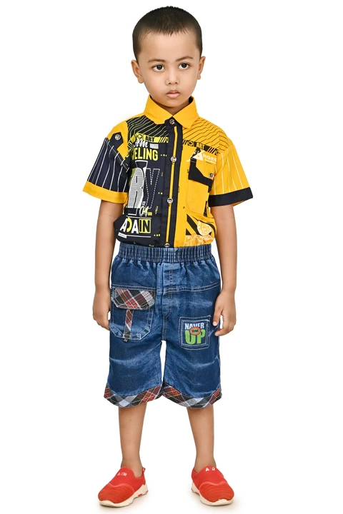 BOYS HALF JEANS PANT AND SHIRT...20,22,24,26,28,30 uploaded by RAHAT GARMENTS on 2/3/2023