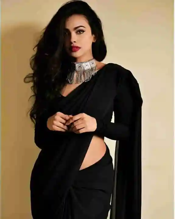 Black Georgette plain sexy saree  uploaded by Reeva Trends on 2/4/2023