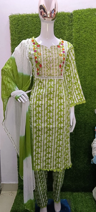 Reyon fabric kurti with dupatta set  uploaded by M i Jaipur Kurties on 2/4/2023