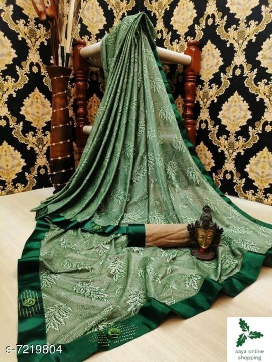 Jivika Alluring Sarees

Saree Fabric: Malai Silk
Blouse:  uploaded by Aaya online shopping on 2/18/2021