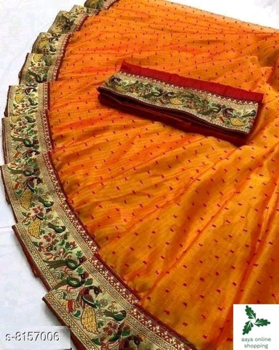 Free Mask Aagam Graceful Sarees

Saree Fabric: Silk
Blouse:  uploaded by business on 2/18/2021