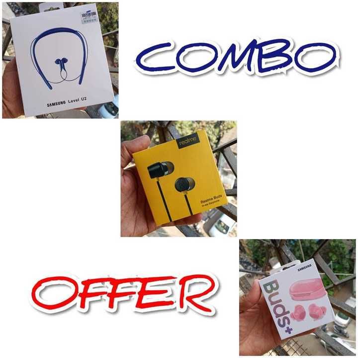 Post image 🔥 COMBO OFFER 🔥
( EARBUDS, NECKBAND AND EARPHONE BEST MODELS )
1️⃣ SAMSANG LEVEL U2 BT
2️⃣ REALME EARPHONE
3️⃣ SAMSANG BUDS PLUS
( Best Sound And Clear Call Quality )
PRICE :- 1580/+