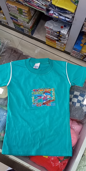 Post image I want 100 pieces of Kids daily wear T shirt up to 5 year at a total order value of 2000. Please send me price if you have this available.