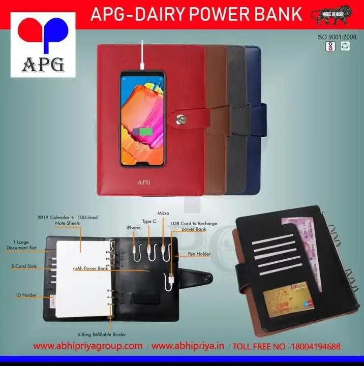 Diary powerbank uploaded by Abhipriya global pvt ltd on 2/4/2023