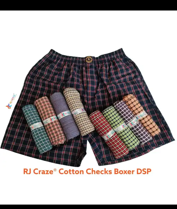 Cotton check boxer uploaded by RJ Craze on 6/3/2024
