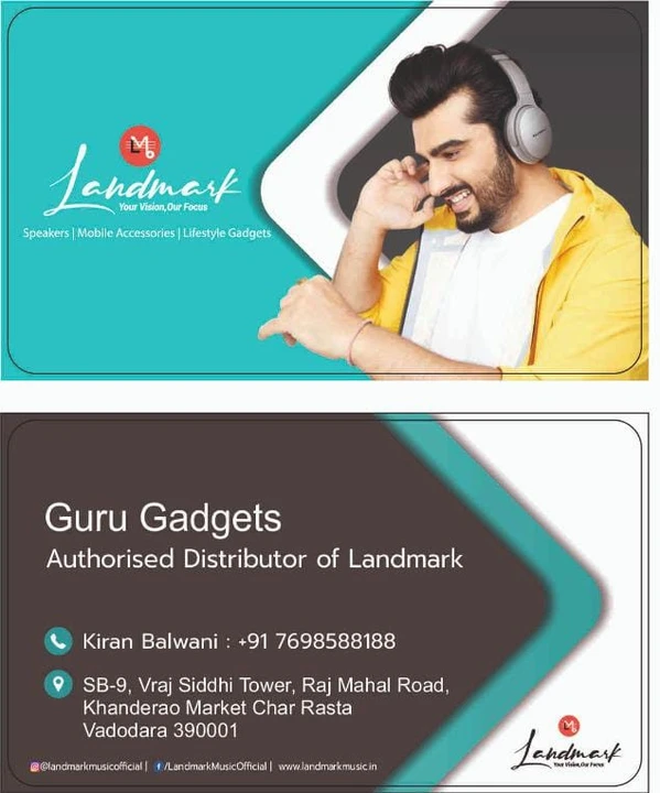 Visiting card store images of Guru Gadgets