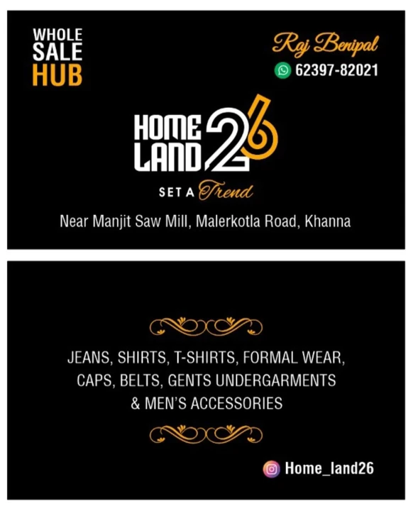 Visiting card store images of Homeland26