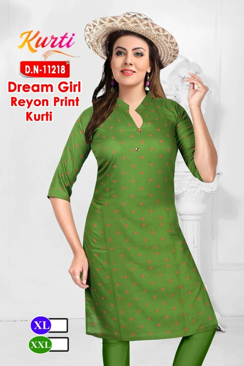 Dream girl rayon print kurti  uploaded by YASHRAJ Textiles on 2/4/2023