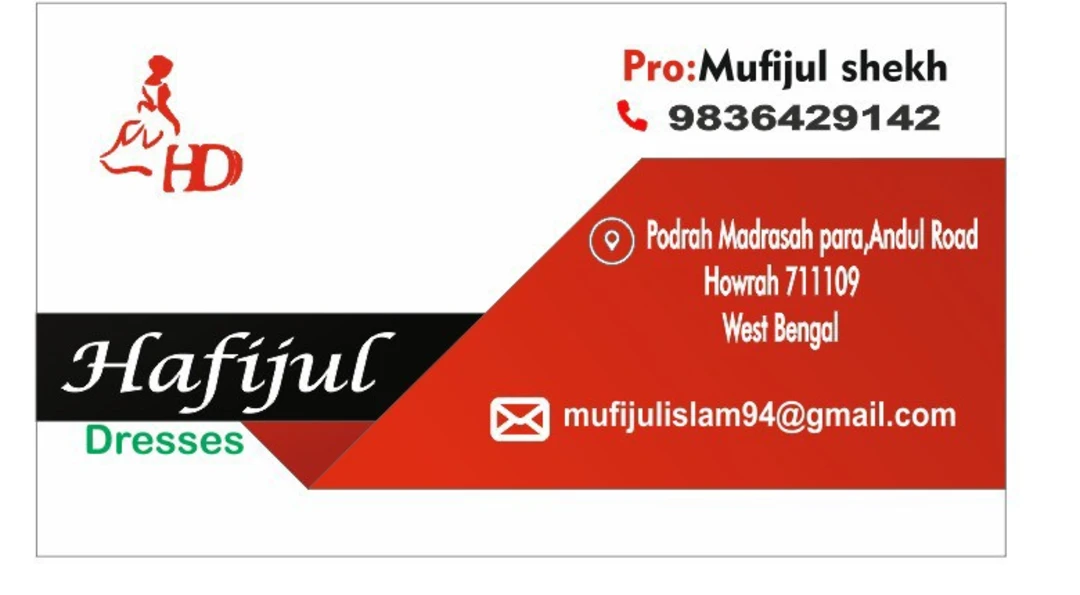 Visiting card store images of Hafijul dresses