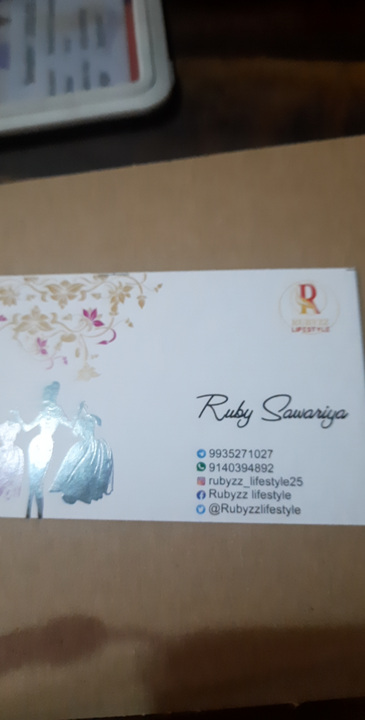 Visiting card store images of Rubyzzz lifestyle