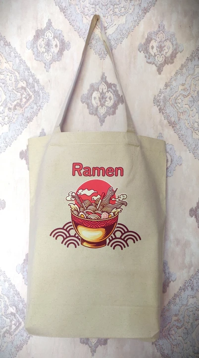 Ramen design printed canvas totes  uploaded by Vajrayana Apparels on 2/4/2023