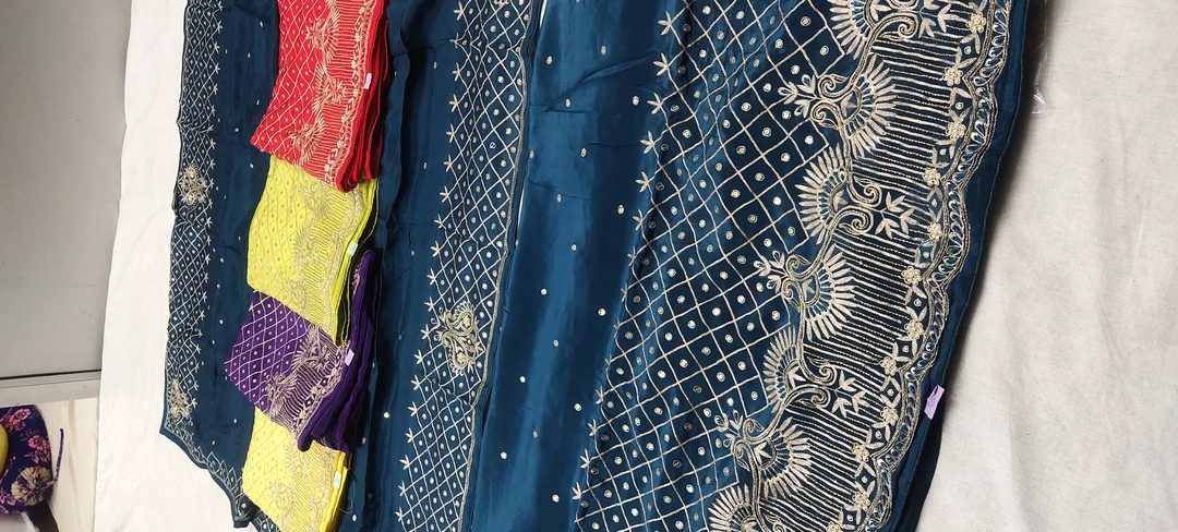 ZARI WORK Hand Embroidery suit dupatta  uploaded by business on 2/4/2023