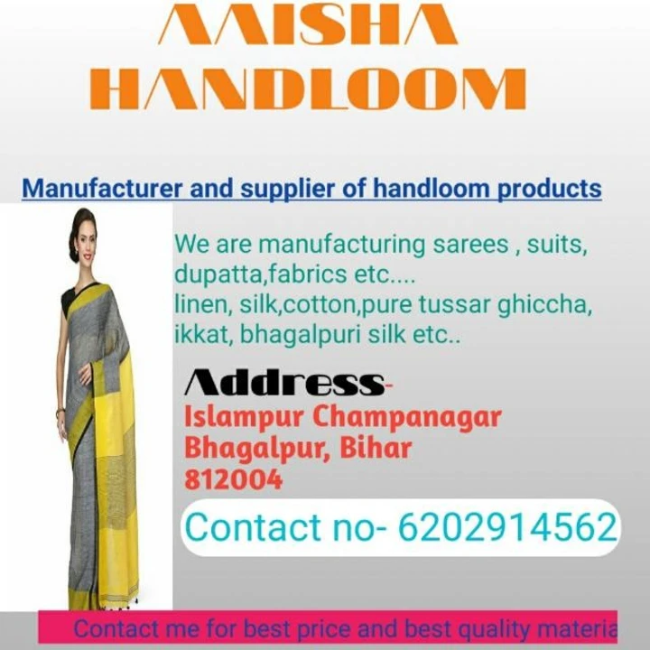 Post image Aaisha handloom has updated their profile picture.