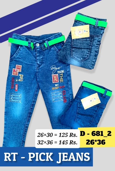 26×36 Kids Jeans uploaded by RISHABH TRADERS on 2/4/2023