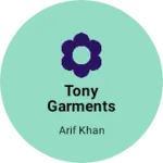 Business logo of Tony garments