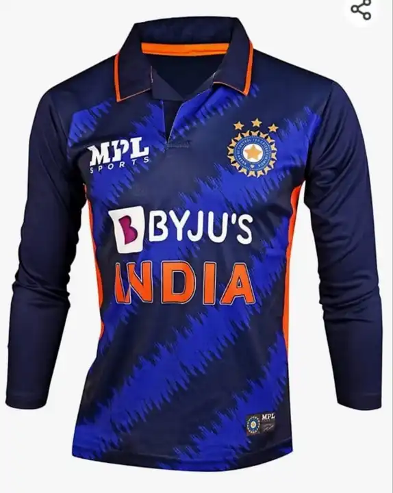 Post image I want 50+ pieces of Tshirt at a total order value of 30000. I am looking for Latest Indian Cricket Jersey with Sample print.
Short sleeves &amp; full Sleeves both.. Please send me price if you have this available.