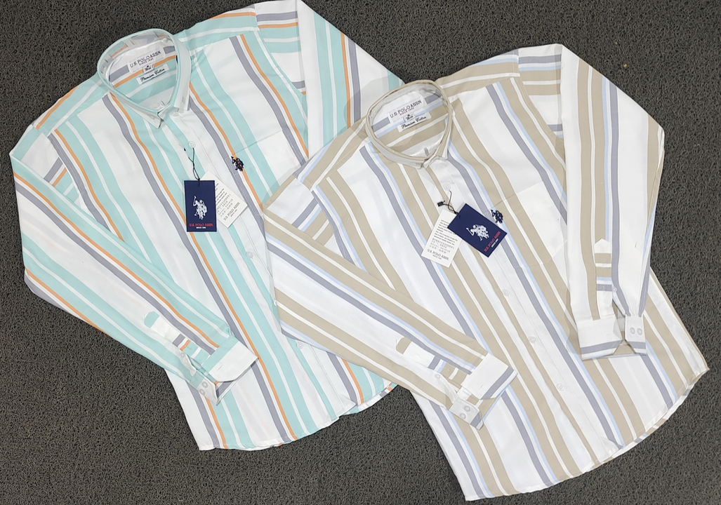 Post image *OXFORD STRIPS PREMIUM QUALITY*

👔BRAND. *US POLO🏇🏻*
👔SIZE. M.L.XL
 *STANDARD SIZES*
🎗️ *ROLL  PACKING*
🌊 *BIOWASH*
🔘 *BRAND NAMED BUTTONS*
👑 *DOUBLE SHOULDER LOOK*
➰ *BACK PLATE*
💫 *DOWN COLLAR BUTTONS*