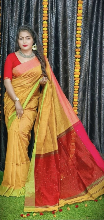 Handloom Sequence Pallu Saree  uploaded by Milaans on 2/5/2023