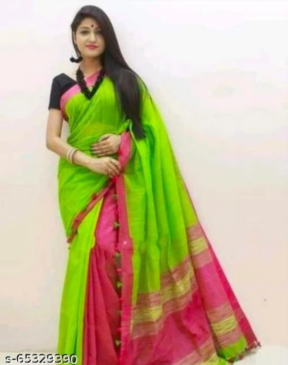 Cotton silk saree  uploaded by Maa tara saree center on 2/5/2023