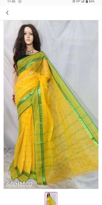 Bengal taant cotton saree  uploaded by Maa tara saree center on 2/5/2023