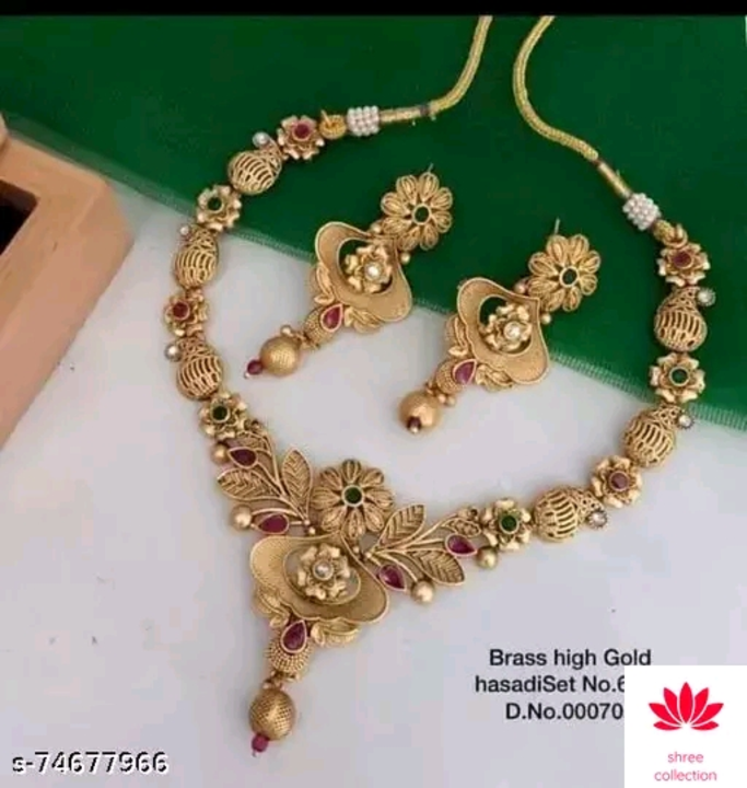 Gold plated necklace  uploaded by Shree collection  on 2/5/2023