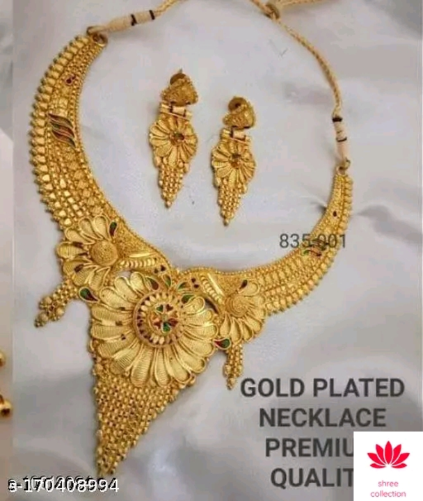 Gold plated necklace  uploaded by Shree collection  on 5/28/2024