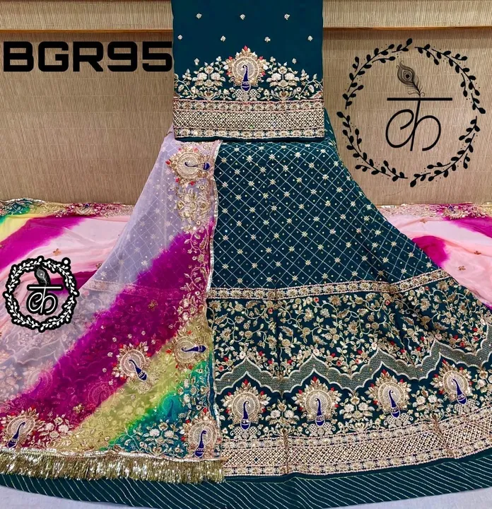 *🌟BOTIQUE RANGE POSHAK🌟*

*🌟Premium Quality blooming gorgette fabric with humarai pure odhni*

* uploaded by Meghna rajputi collection indore on 2/5/2023