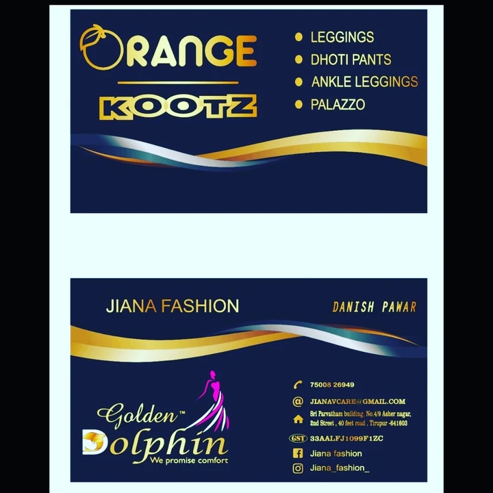 Visiting card store images of Golden dolphin 