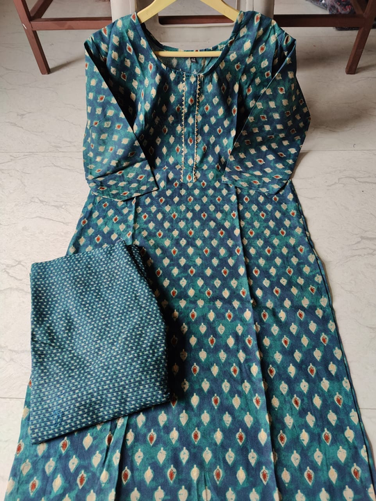 Reyon Printed kurti with pant  uploaded by Radhe Fabrics on 2/5/2023