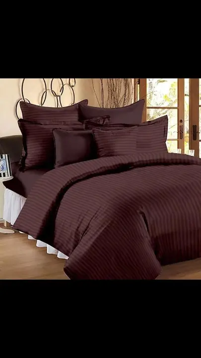 Stripe  double  bed sheet with 2 pillow cover uploaded by Palbhar home furnishing on 2/5/2023