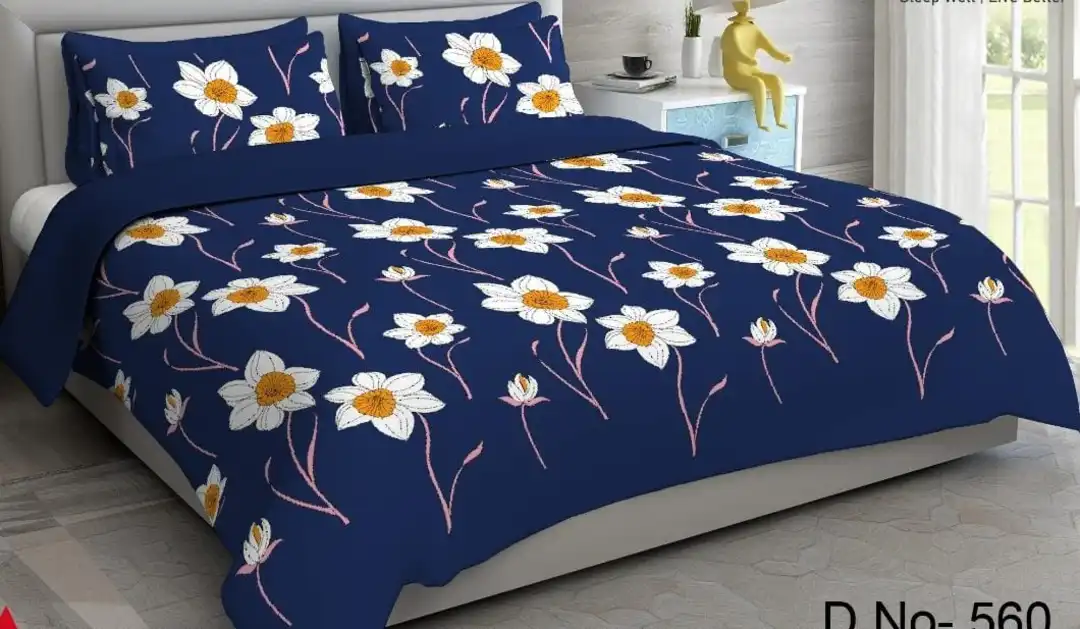 Post image Super soft double bed sheet with 2 pillow covers , bed sheet size 90x100 and pillow covers size 17x27