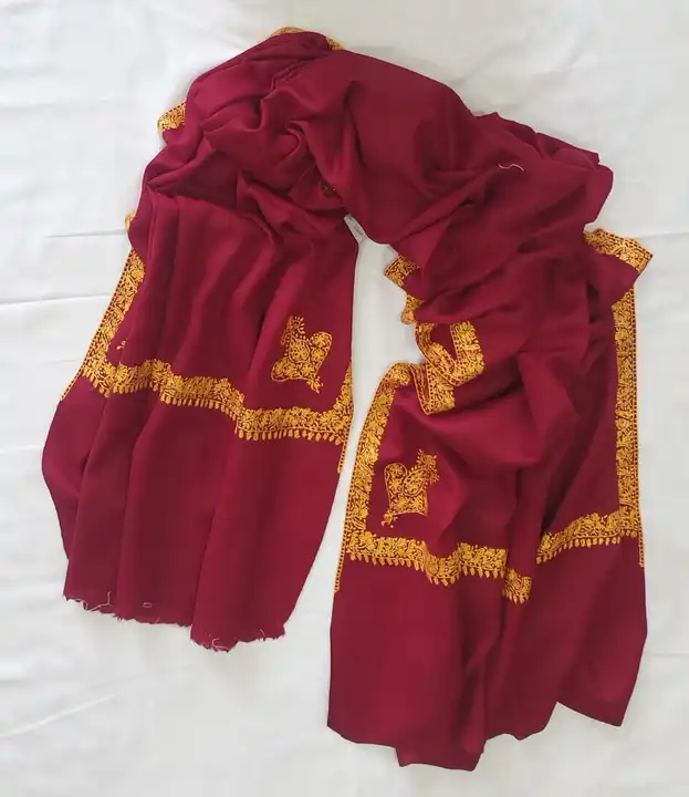 Woolen fabric Sozni work shawl uploaded by Dehqani Bros on 2/5/2023