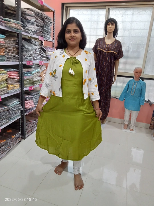 D137- Rayon kurti with jacket uploaded by Happy Happy Garment on 2/5/2023