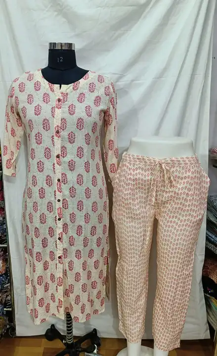 Kurti with pent  uploaded by business on 2/6/2023