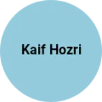 Business logo of Kaif hozri