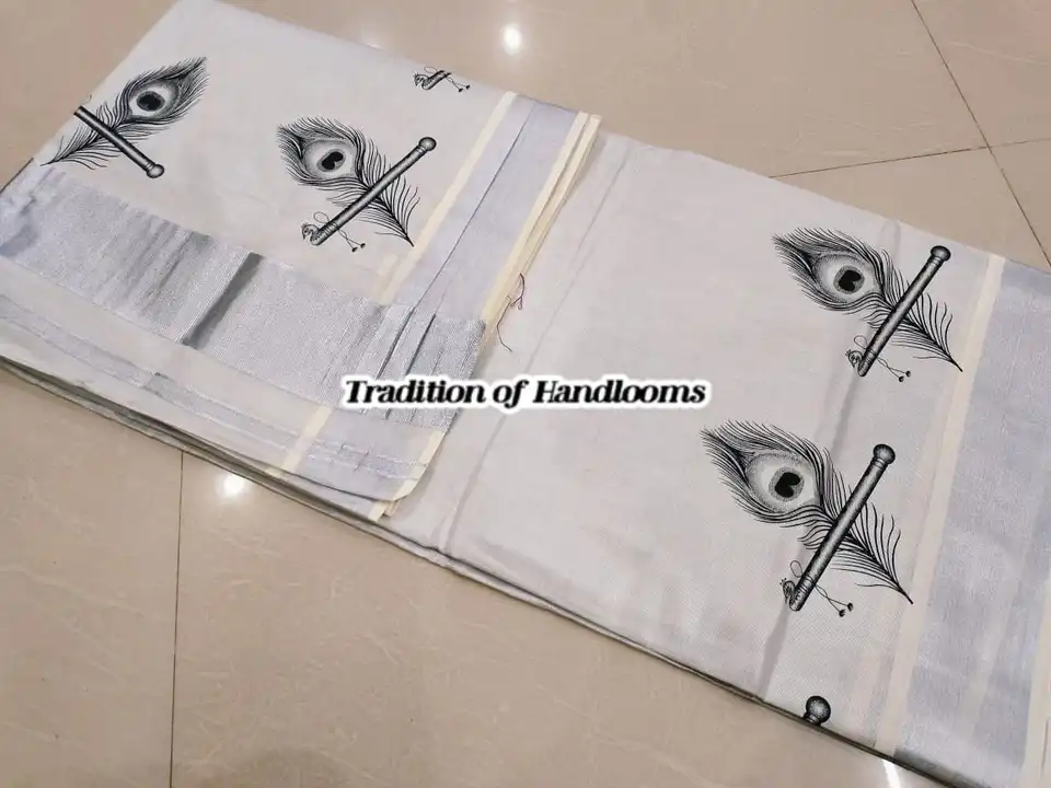Tissue cotton kerela sarees uploaded by Maari Amman Textile on 2/6/2023
