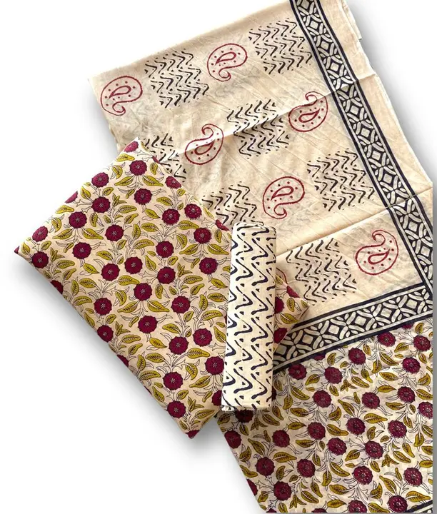 Hand Block Kalamkari Printed Dress Material Suits uploaded by Noor batik print (NR) on 2/6/2023