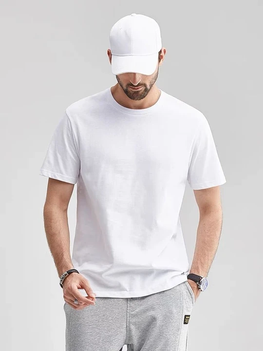 Zara Round neck unisex T shirt , 220 GSM Cotton Lycra  uploaded by GS Apperals on 2/6/2023